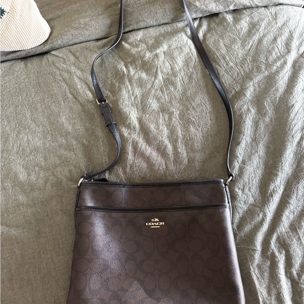 Coach Signature Brown Crossbody Bag